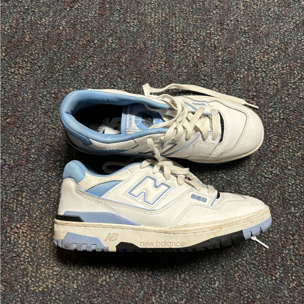 New Balance 550 Blue and White size 7.5